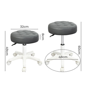 Levede 4x Rolling Bar Stool Swivel Salon SPA Chair Grey-1996005467909918722