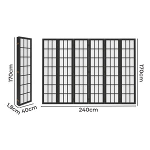 Levede 6 Panel Room Divider 170cm Freestanding Screen-1996005516735811586