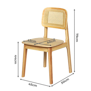 Levede 8x Rattan Dining Chair Wooden Kitchen Chair-1996005585555951618
