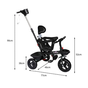BoPeep Kids Tricycle Ride On Trike Toddler Black-1973193910654210050