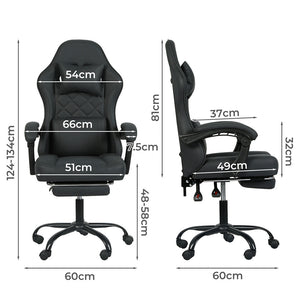Levede Office Chair High Back Suede Fabric Gaming Chair-1996009989310910466