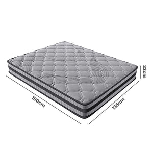 Lavio Double Spring Mattress Grey Medium Firm-1996005555398905858