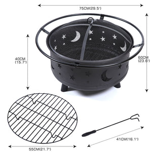 Fire Pit BBQ Grill Pits Outdoor Fireplace-1973193619506597890