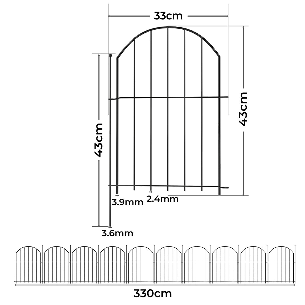 mountview-10-pcs-garden-fence-border-rustproof-metal-1996009992527941634