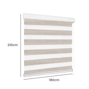 Marlow Blackout Zebra Roller Blind Curtains 180x210 Beige-1973194065663102978