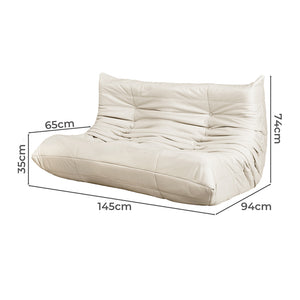 Levede 2 Seaters Floor Sofa Caterpillar Lounge-1975420378822086658