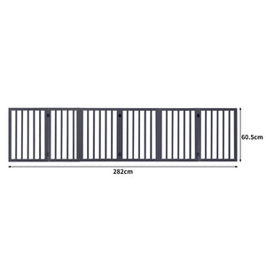 PaWz Wooden Pet Gate Dog Fence Safety Grey 100 Pack-1973193643569319938