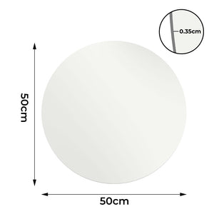 Yezi 50cm Round Wall Mirror Frameless Tempered Glass-1996005489355395074