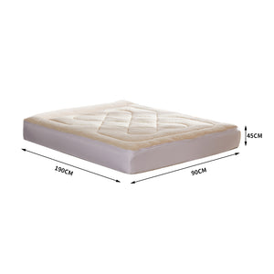 DreamZ Mattress Topper 100% Wool Underlay Single-1973193979688259586