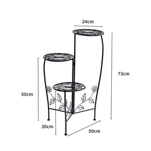 2X Wrought Iron Outdoor Indoor Flower Black 2 Pack-1973193772321869826
