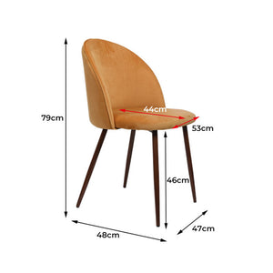 Levede 4x Dining Chairs Seat French Mustard-1996005471181475842