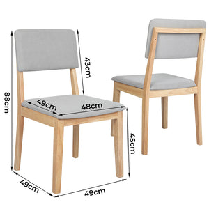 Levede 2x Dining Chair Armless Upholstered Seat-1996005437715124226