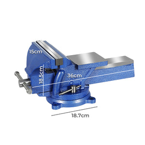 Traderight 8" Bench Vice Anvil Swivel 200mm-1973193883265404930
