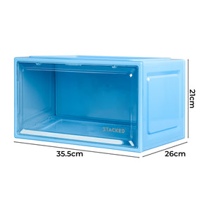Stacked Sneaker Display Case Shoe Storage Blue-1973193714050404354