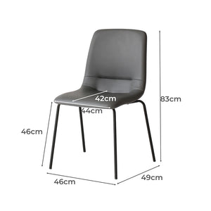 Levede Stackable Dining Chairs Kitchen Grey Set of 8-1996005477552623618