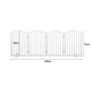 PaWz Wooden Pet Gate Dog Fence Safety White-1973193663785865218