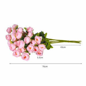 Lambu Artificial Flowers Silk Roses Pink-1973193708782358530