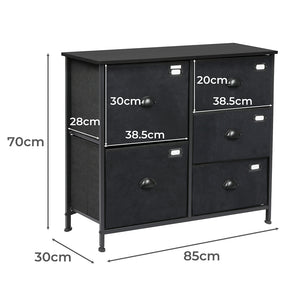 Levede Chest of 5 Drawers Storage Cabinet-1973194084755574786