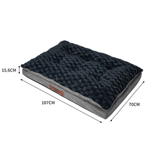 Dog Calming Bed Warm Soft Plush Comfy L Grey Large-1975420451349991426