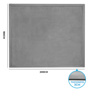 Marlow Coral Velvet Area Rugs Large Mat 180x200cm Grey-1996005441213173762