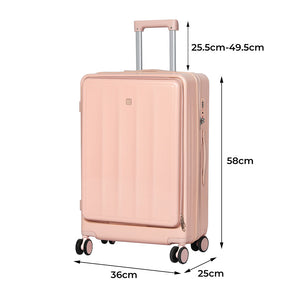 Slimbridge 20" Luggage Trolley Travel Hard Pink-1996005402013208578