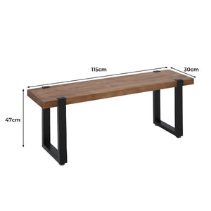 Levede 2x Dining Bench Chairs Wooden 115cm-1975420493582438402