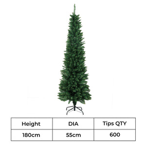 Santaco 1.8M 600Tips Pencil Christmas Tree-1973193580470210562