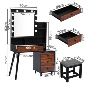 Levede Dressing Table Stool Set-1996005423320272898