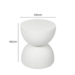 Levede Side Table Terrazzo Coffee Tables Beige-1973194078627696642