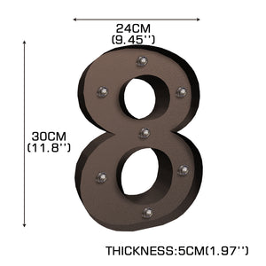 LED Metal Number Lights Free Standing-1973194151071715330