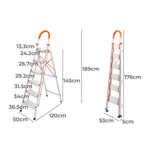 Traderight 6 Step Ladder Folding Aluminium-1973193887921082370