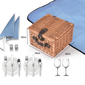 2 Person Picnic Basket Baskets Set Outdoor-1973193795499593730