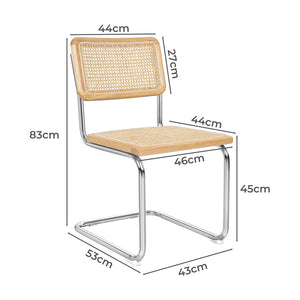 Levede 2x Rattan Chair Dining Chairs-1975420498565271554