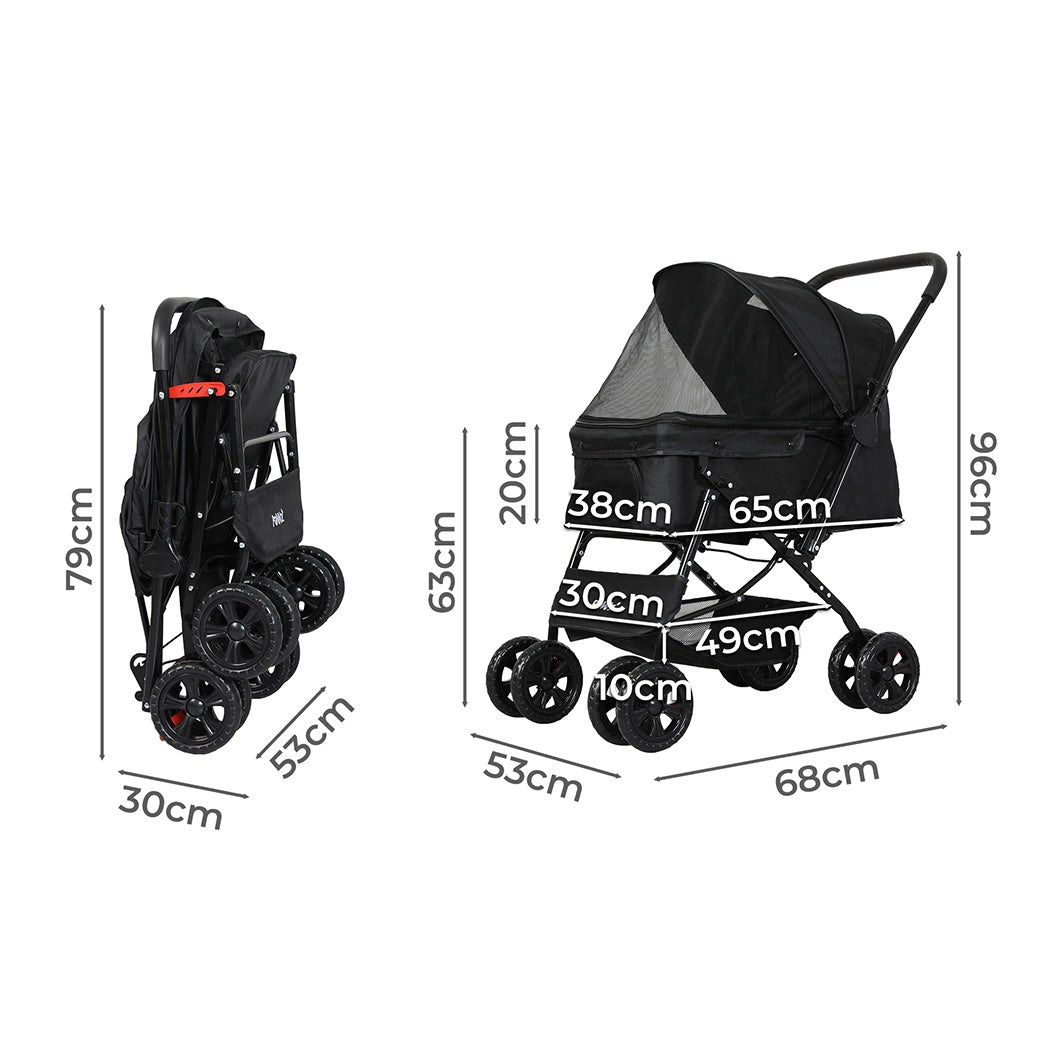pawz-pet-stroller-dog-cat-carrier-foldable-black-1973193719184232450