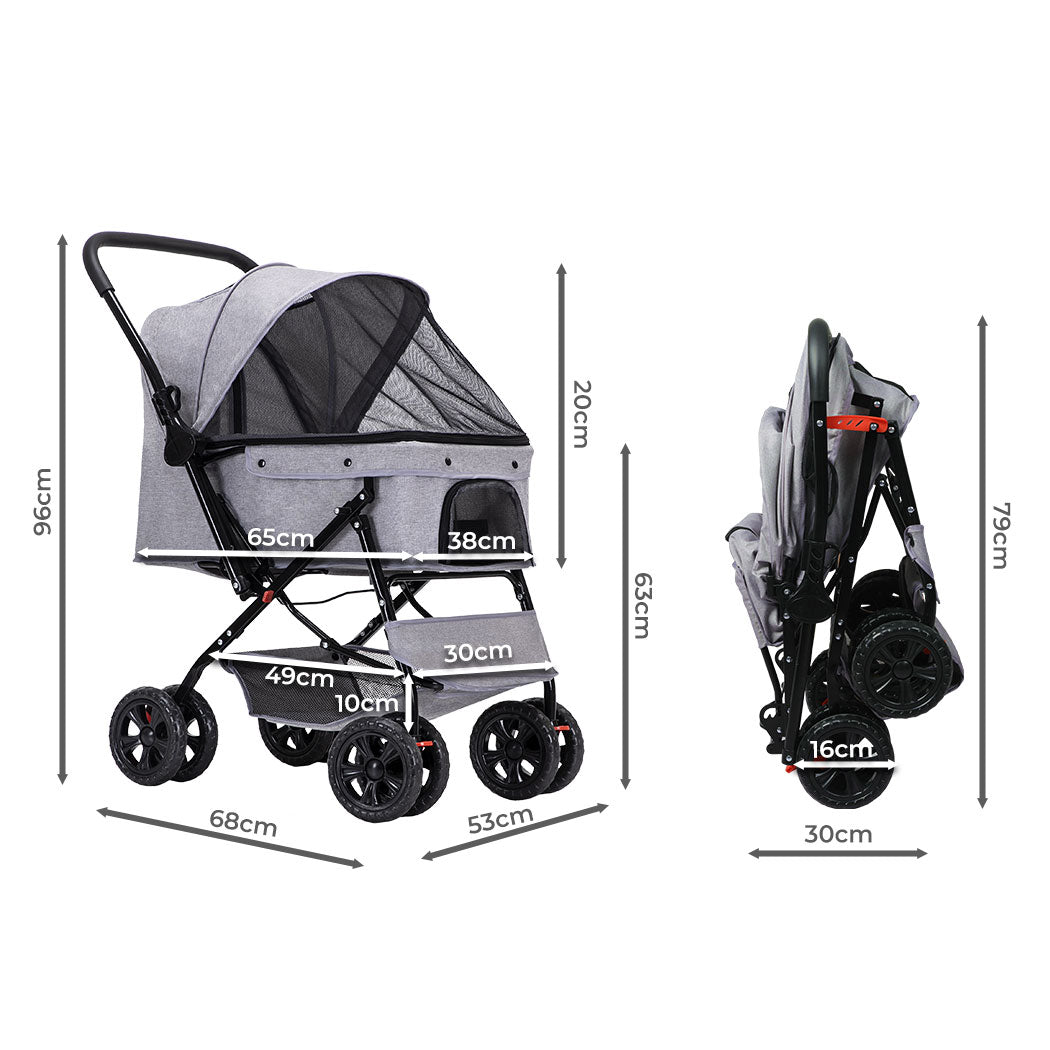 pawz-pet-stroller-pram-dog-carrier-trailer-grey-1973193719360393218