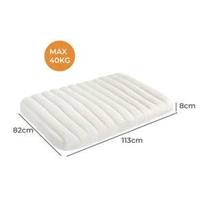 Pawz XL Size Orthopedic Dog Bed with Sherpa Plush Removable Cover in White-1996005459278041090