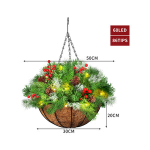 Santaco Christmas Hanging Basket Ornaments 30CM-1973193790336405506