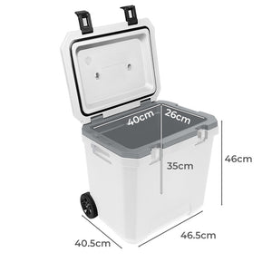 Mountview Cooler Ice Box 27L/43L Portable Chest Trolly For Camping BBQ Picnic-1996005381326901250