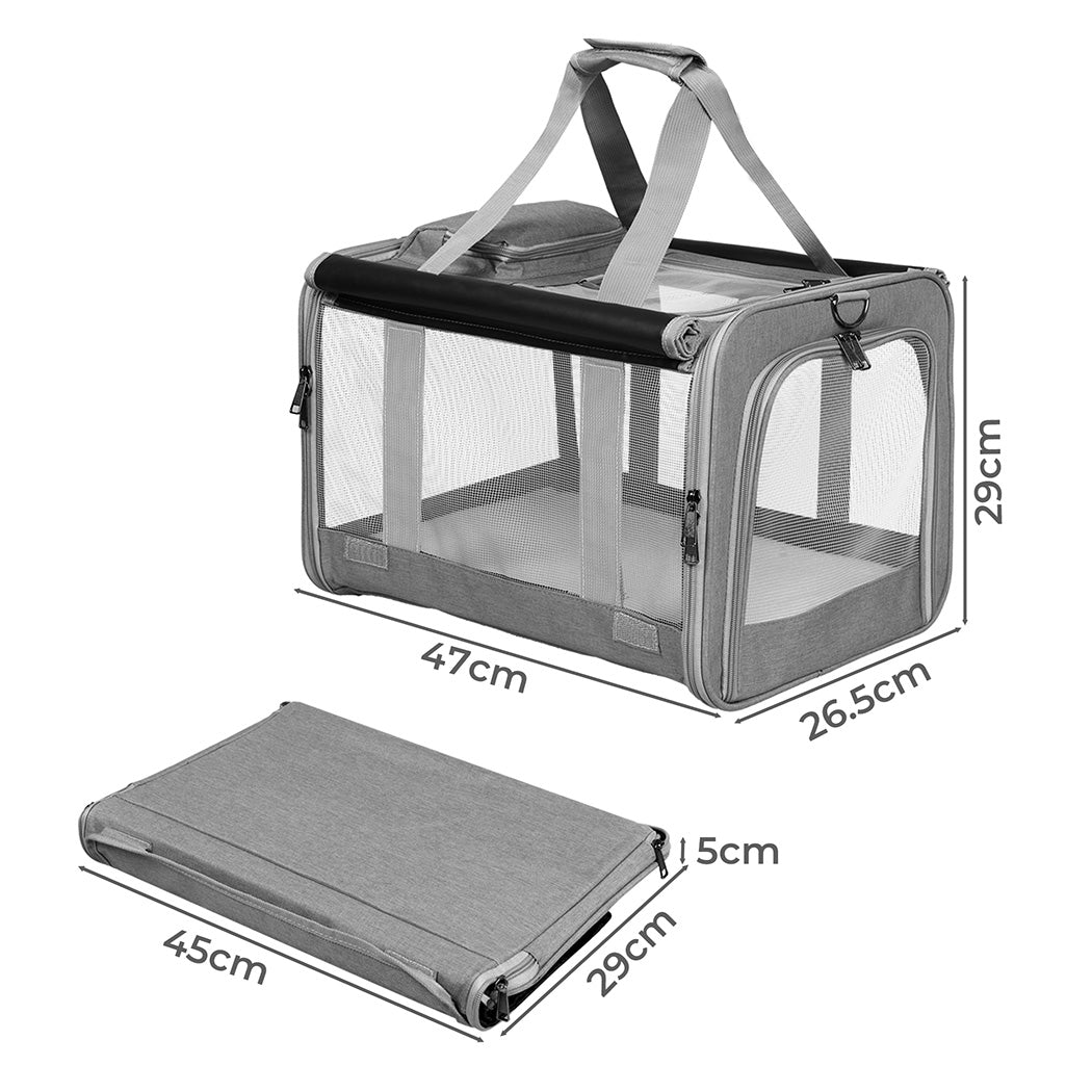 pawz-3-in-1-pet-soft-crate-dog-cat-carrier-m-size-grey-1996005444912549890