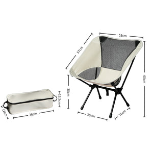 Camping Chair Folding Outdoor Portable Medium Beige-1973193998172557314