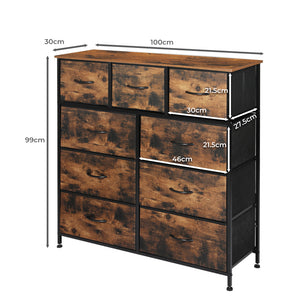 Levede Storage Cabinet Tower Chest Brown Fold-1973194081869893634