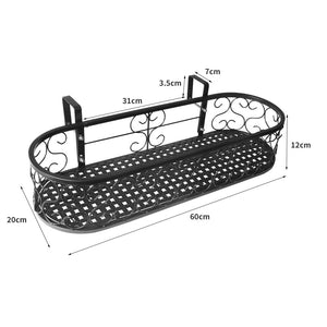 Levede Plant Stand Outdoor Indoor Home Black Oval-1973193776281292802
