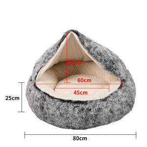 PaWz Pet Dog Calming Bed Warm Soft Plush L Large-1973193658303909890