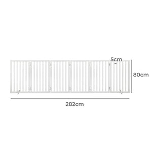 PaWz Wooden Pet Gate Dog Fence Safety White 10 Pack-1980114289377284098