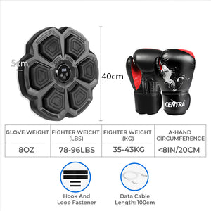 Centra Punching Box With 8OZ Boxing Glove Black-1996005548591550466