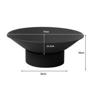 Moyasu 2IN1 Fire Pit Bowl Fireplace Black-1973193620236406786