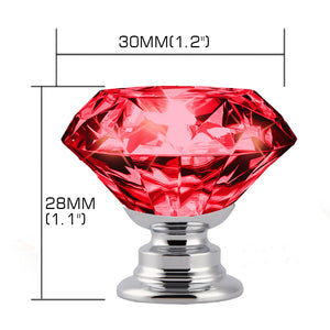 10 Pcs 30mm Clear Diamond Shape Glass Transparent-1973193840961654786
