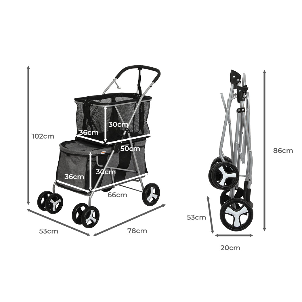 pawz-pet-stroller-2-tier-dog-cat-carrier-foldable-1975420407137832962