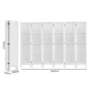 Levede 6 Panel Room Divider 170cm Freestanding Screen-1996005598117892098