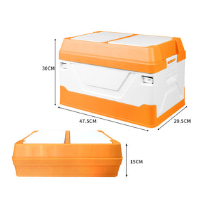 Car Boot Organiser 2 Layer Foldable Orange-1973194056238501890